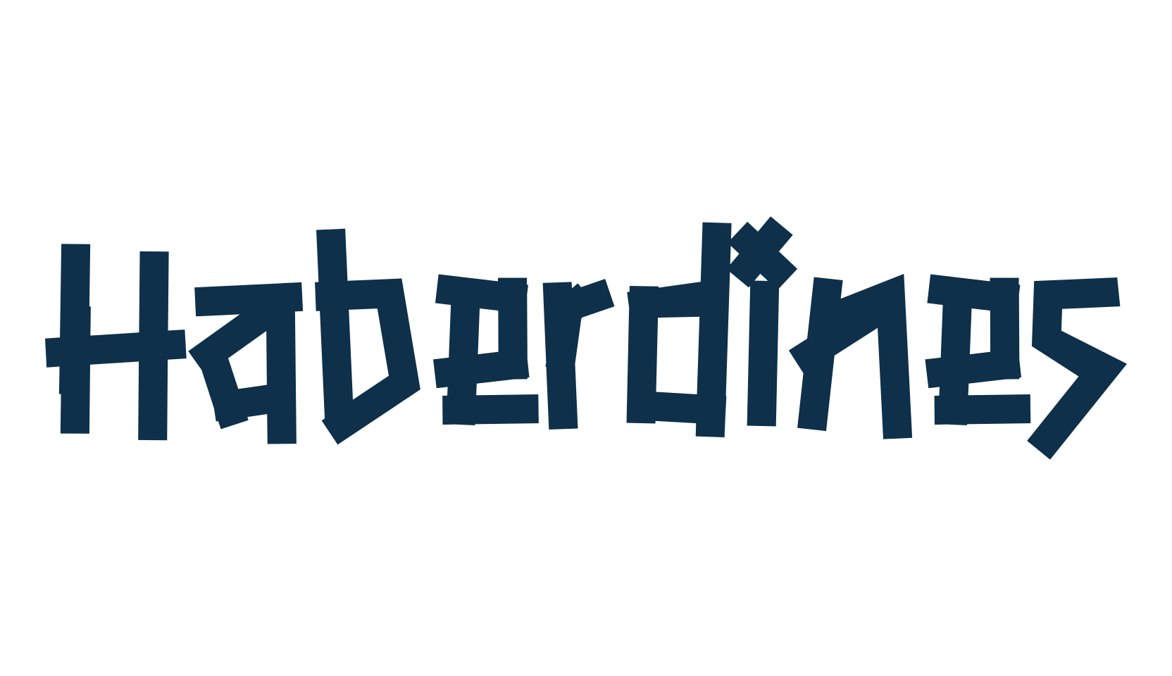 Haberdines, cartoon font preview