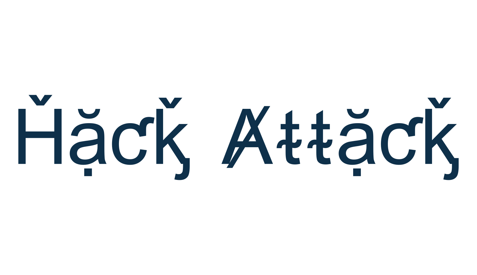 Hack Attack, various font preview