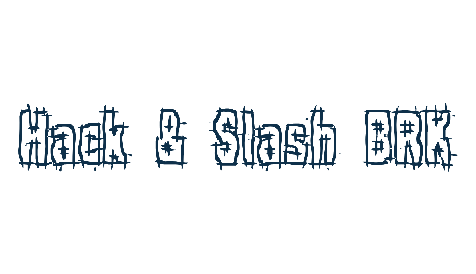 Hack & Slash BRK, trash font preview