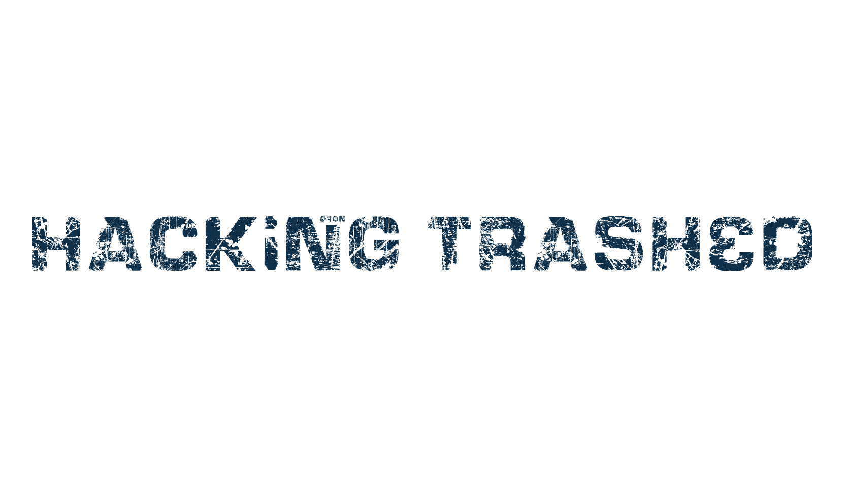 Hacking Trashed, eroded font preview