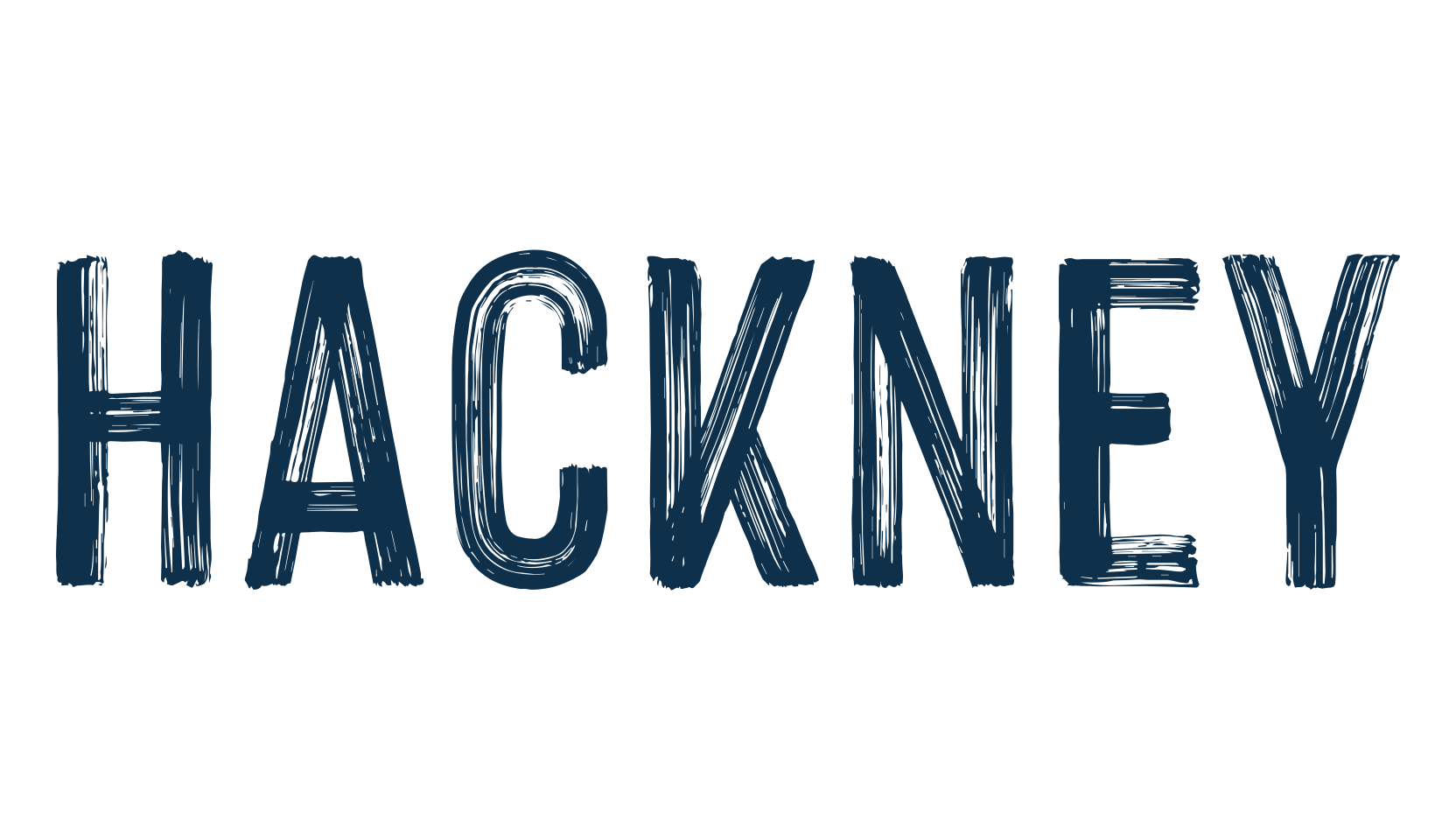 Hackney, eroded font preview