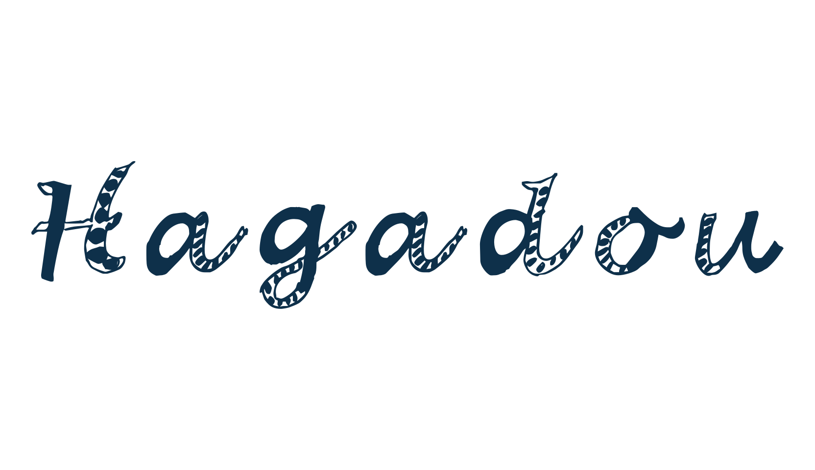 Hagadou, fancy decorative font preview