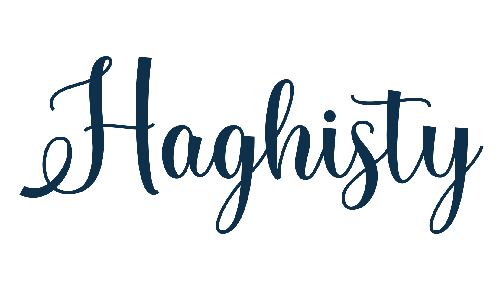 Haghisty, calligraphy font preview
