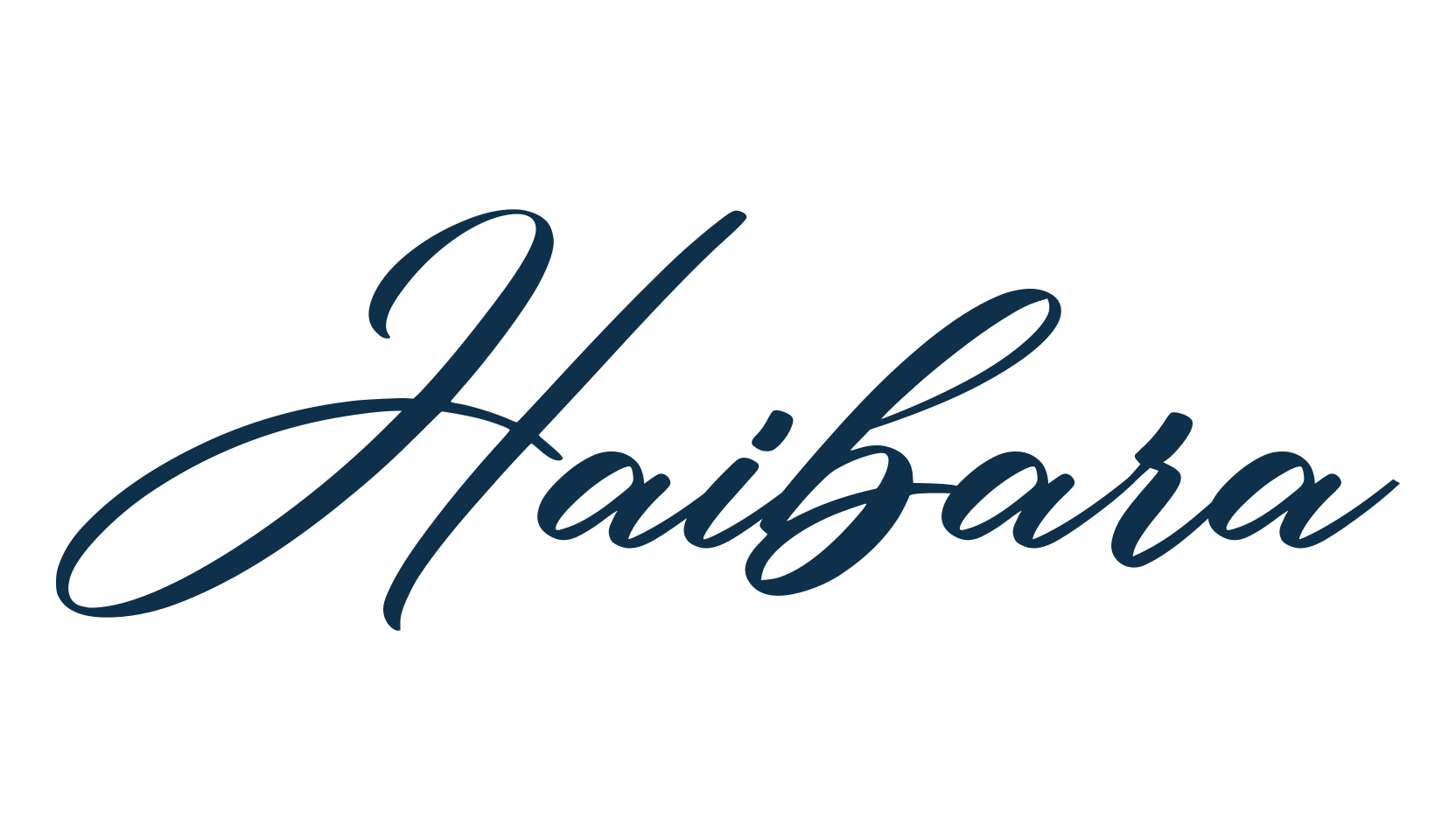 Haibara, script calligraphy fancy decorative font preview