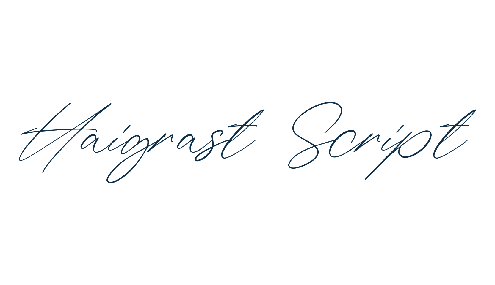 Haigrast Script, script handwritten fancy decorative calligraphy font preview