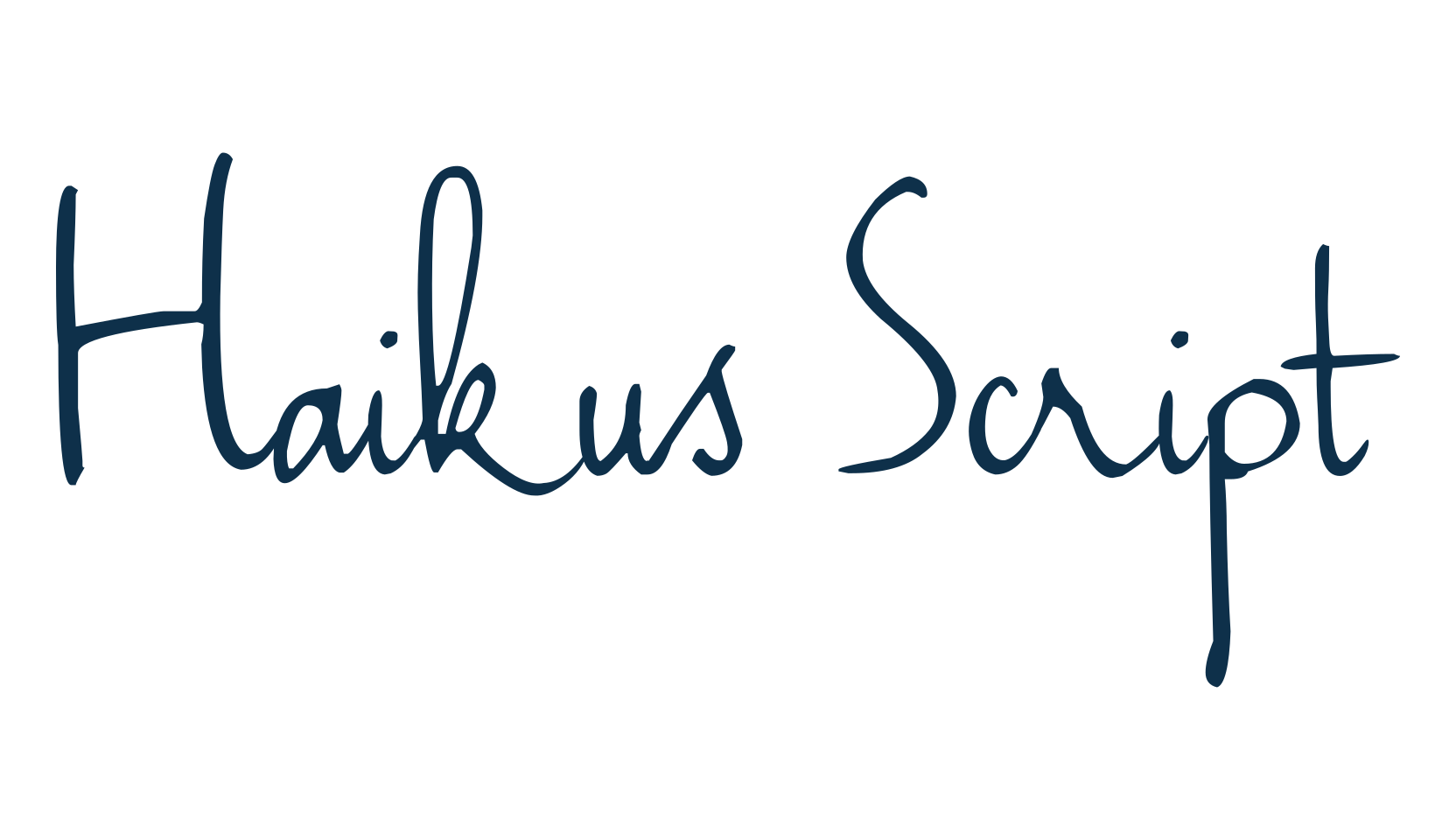 Haikus Script, handwriting font preview