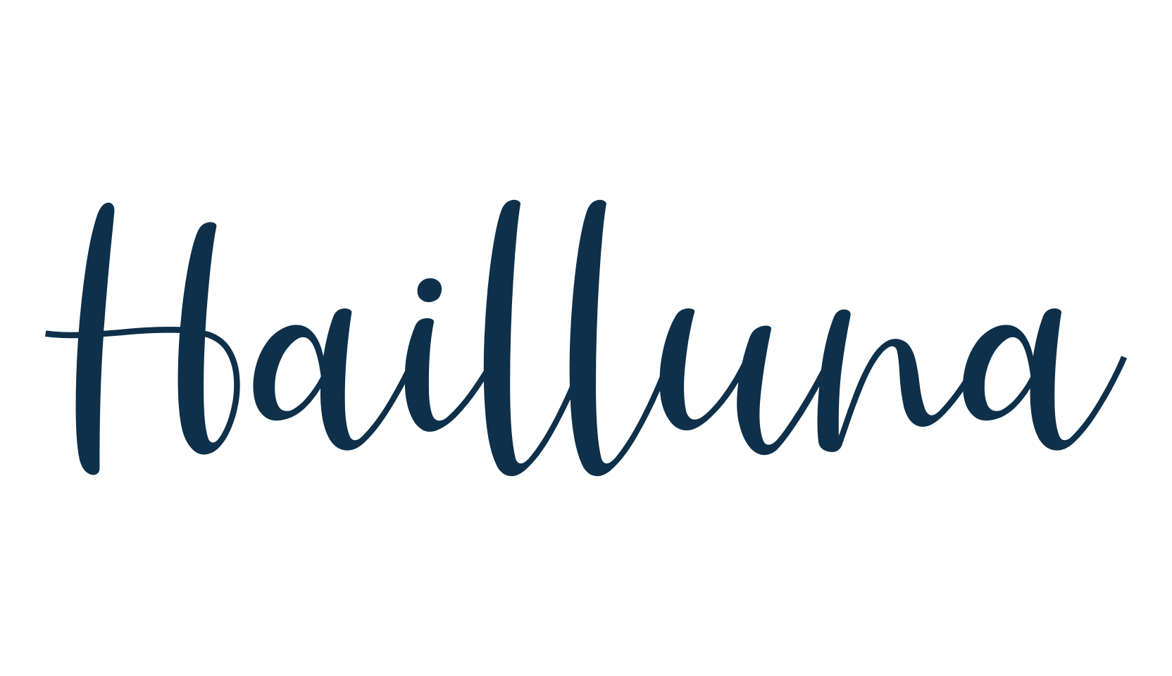 Hailluna, handwriting font preview
