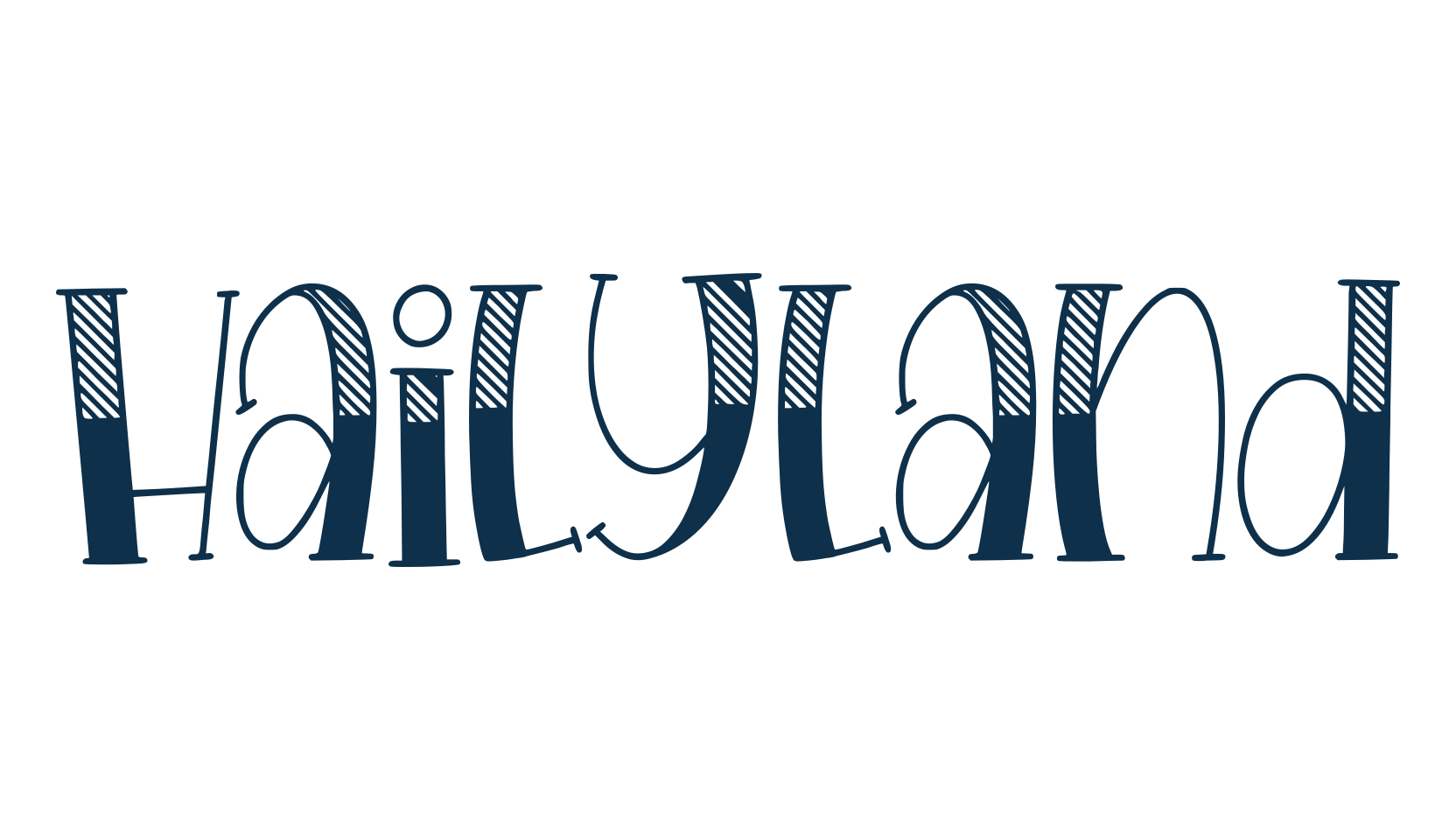 Hailyland, fancy cartoon decorative font preview