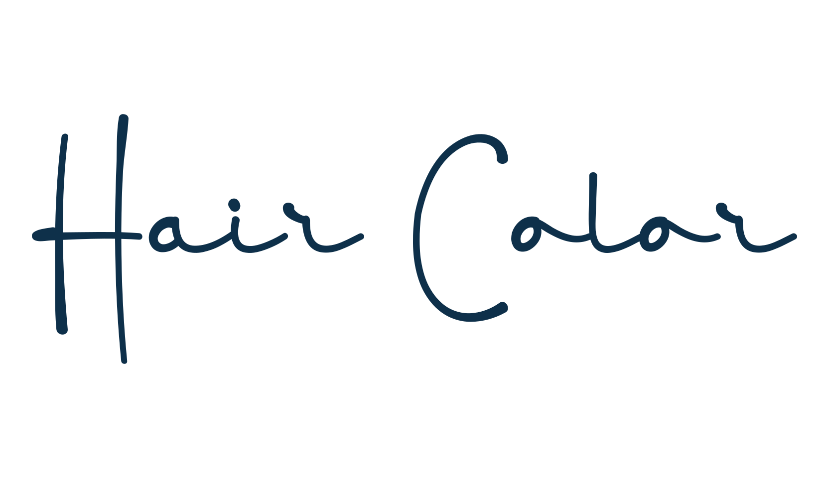 Hair Color, handwriting font preview