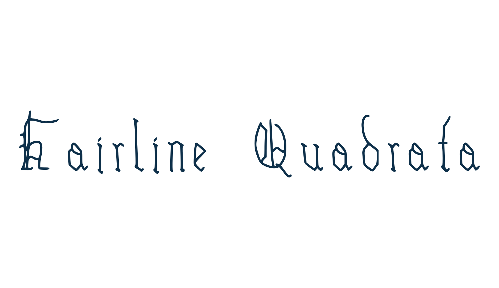 Hairline Quadrata, various font preview