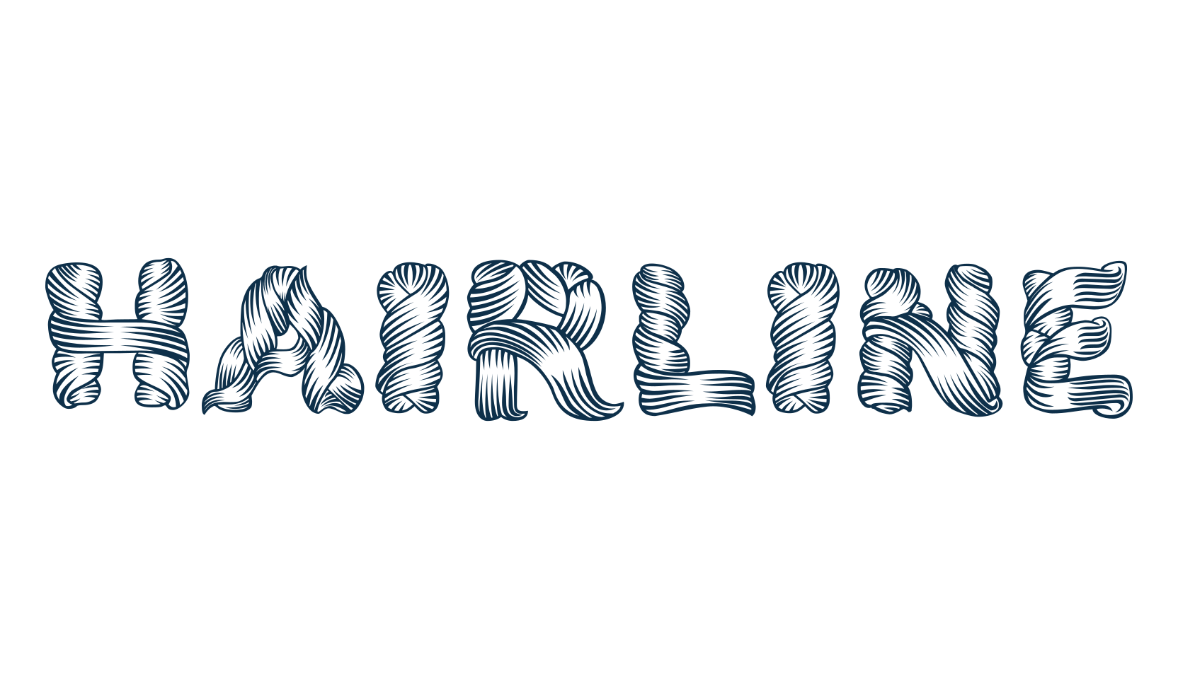 Hairline, fancy decorative font preview