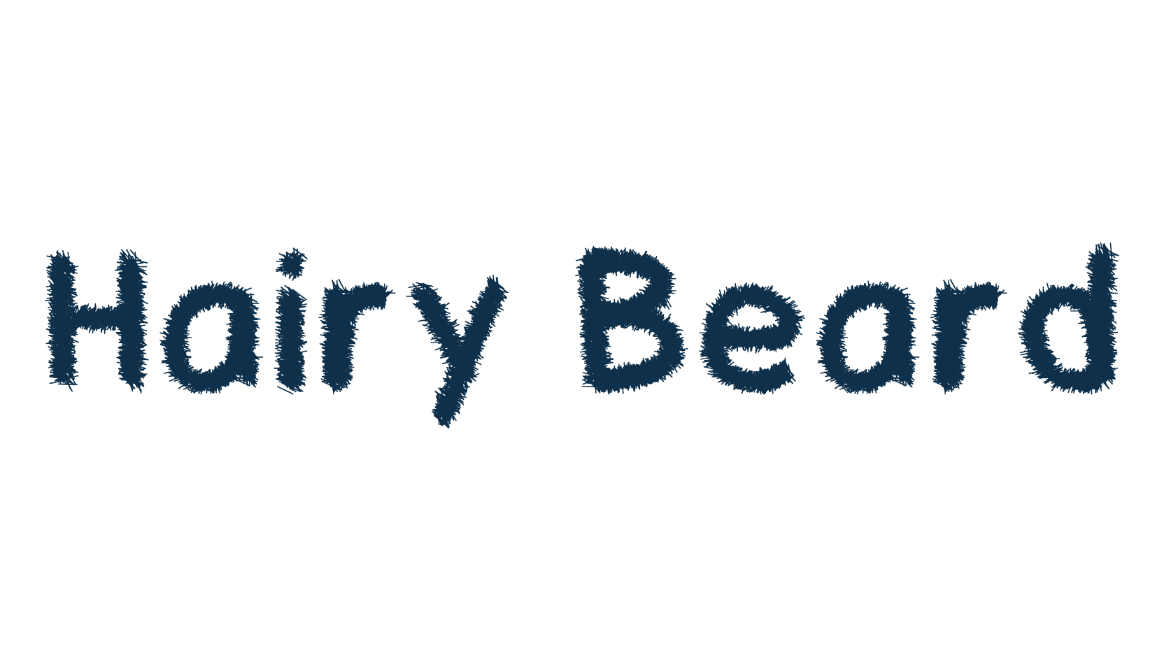 Hairy Beard, cartoon font preview