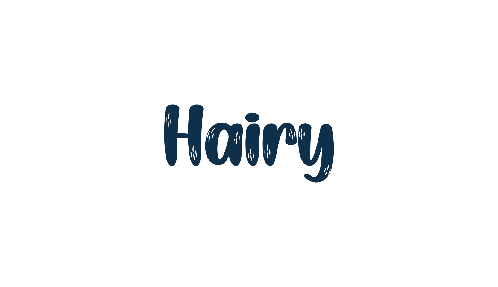 Hairy, fancy decorative font preview