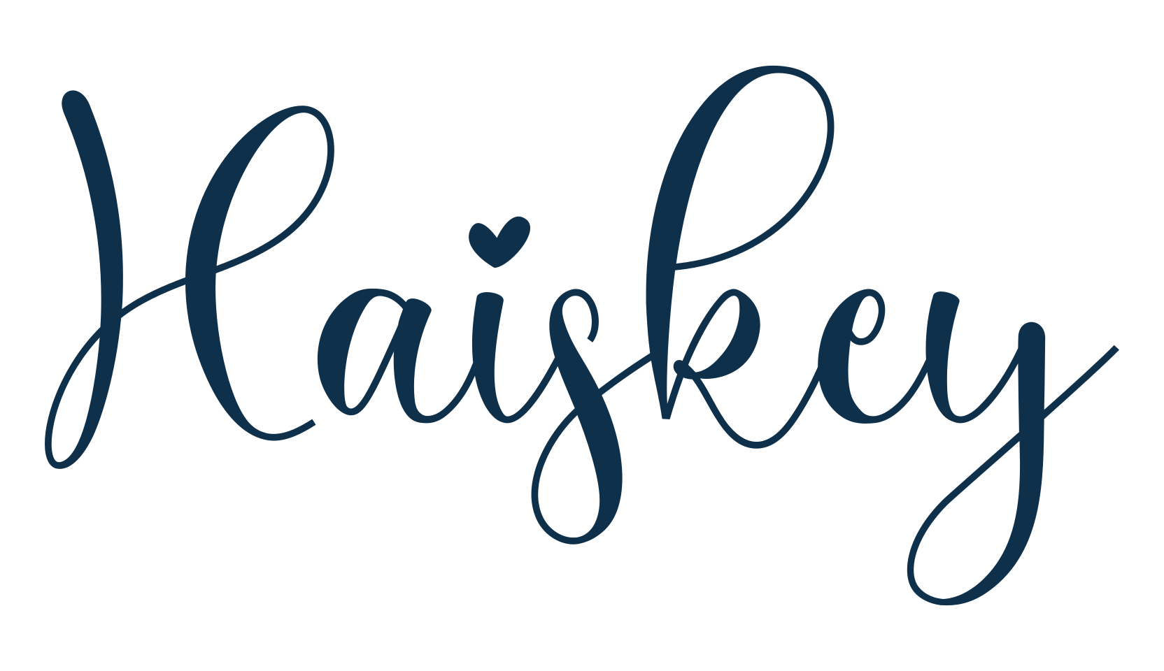 Haiskey, script calligraphy fancy decorative font preview