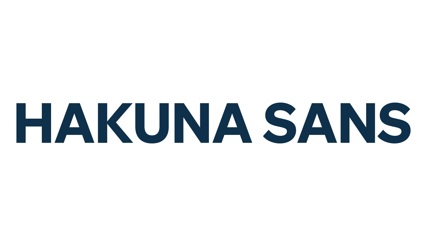 Hakuna Sans, basic sans serif font preview