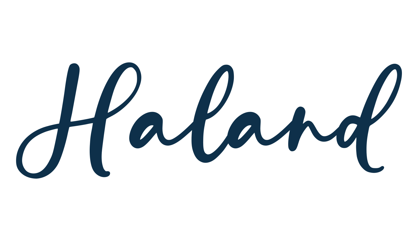 Haland, handwriting font preview