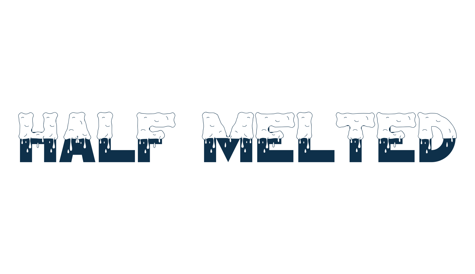 Half Melted, fire, ice font preview