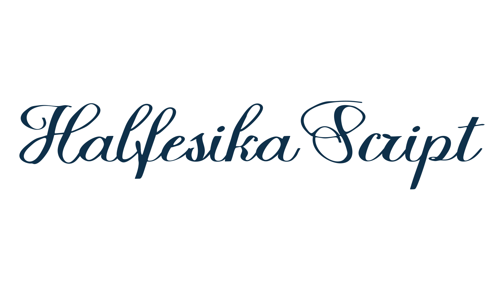 Halfesika Script, script calligraphy fancy decorative font preview