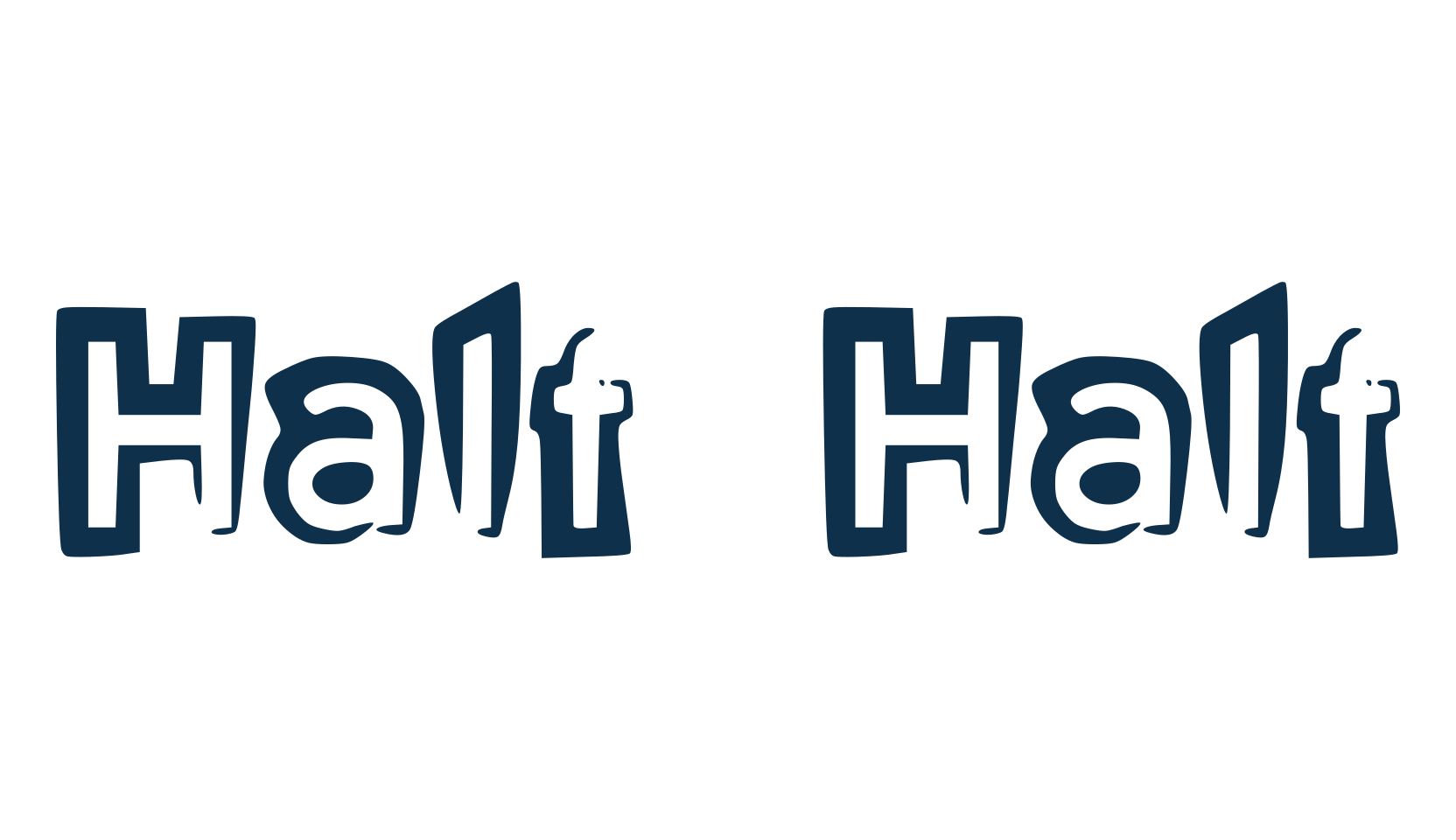 Half Half, fancy distorted decorative font preview