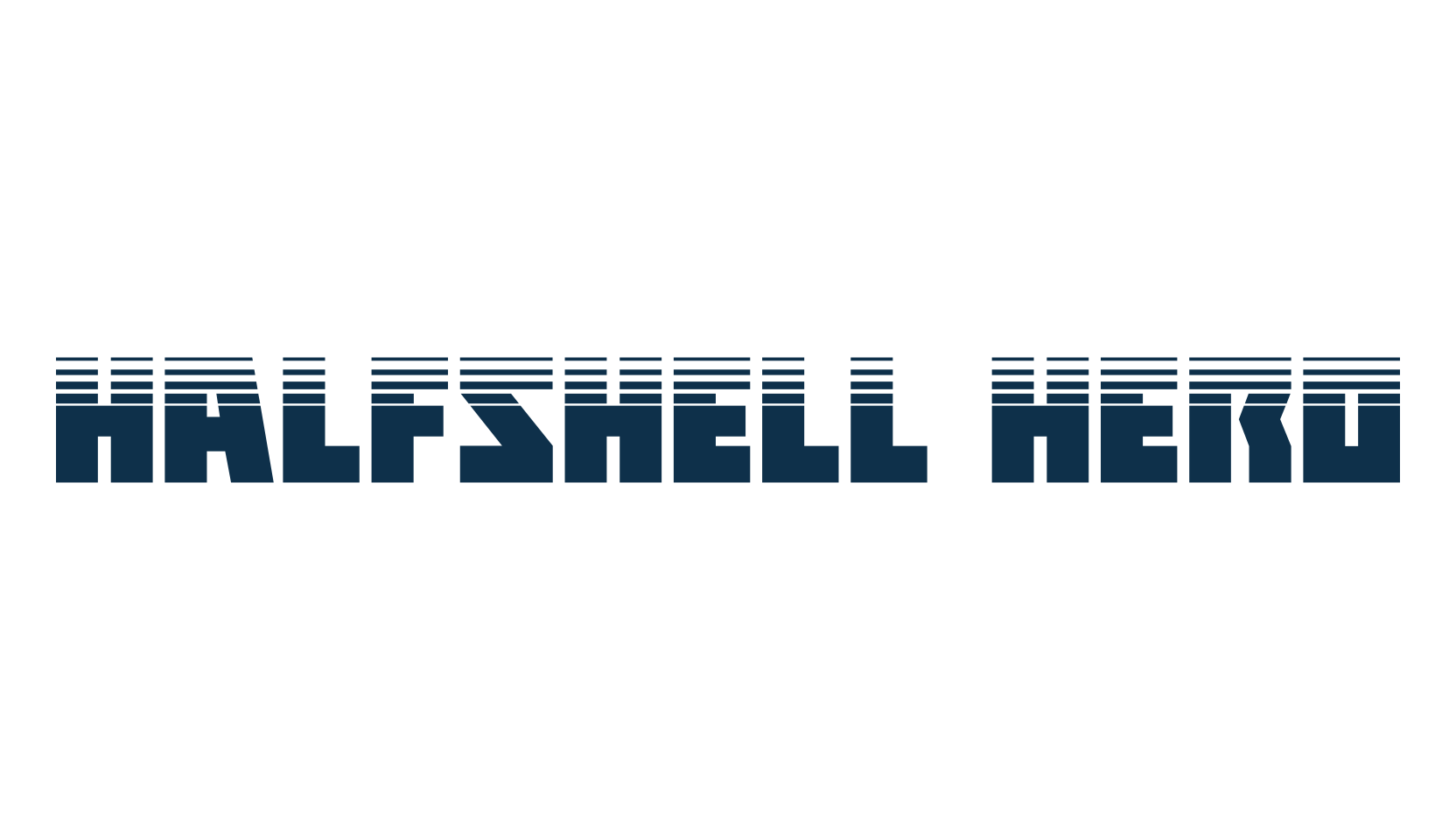 Halfshell Hero, fancy various techno sci-fi font preview