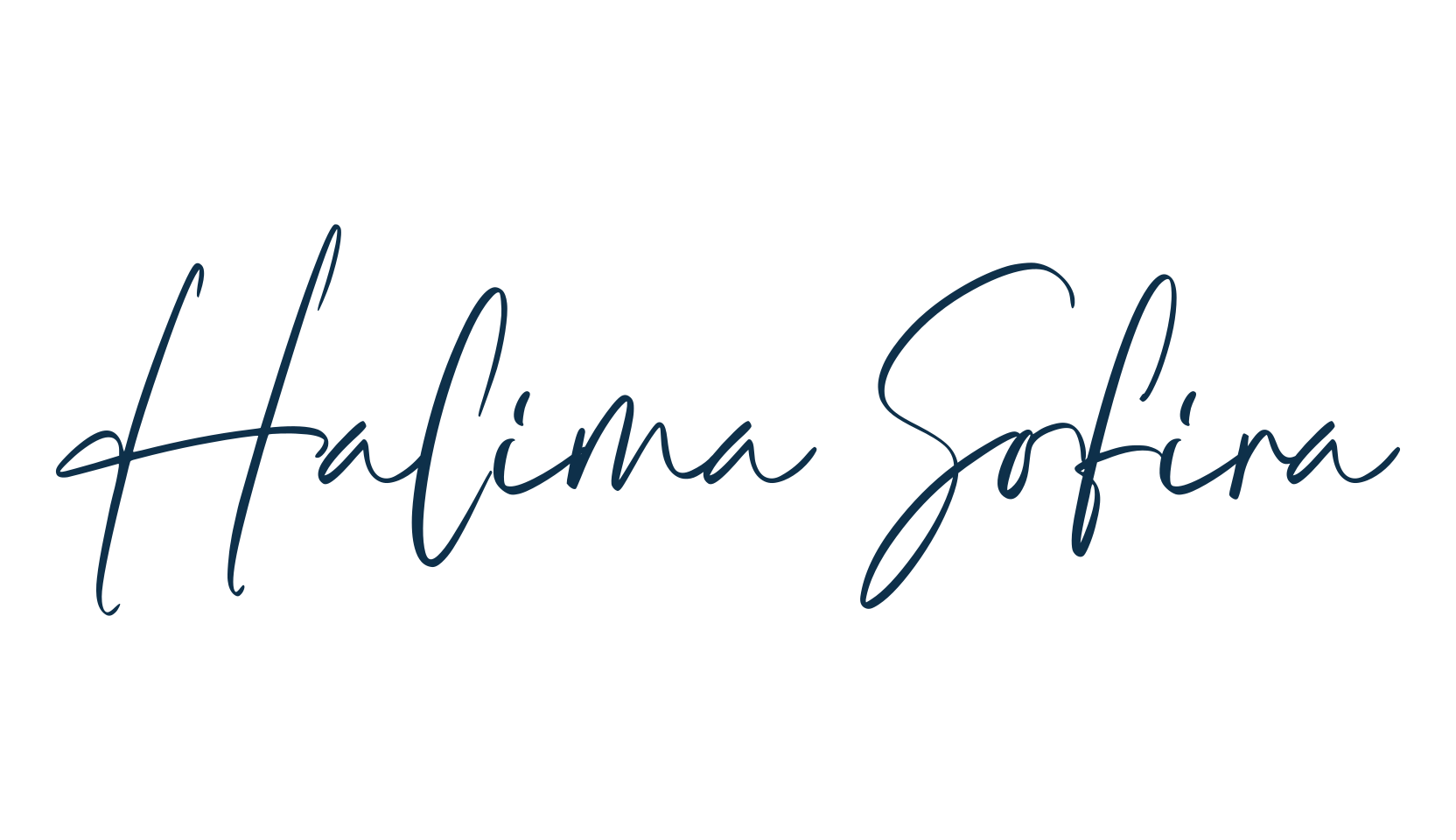 Halima Sofira, script handwritten fancy decorative calligraphy font preview