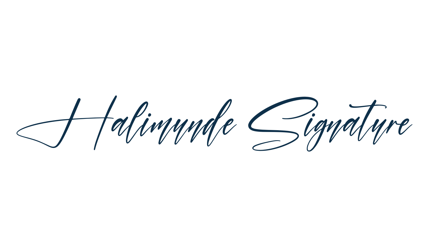 Halimunde Signature, handwriting font preview