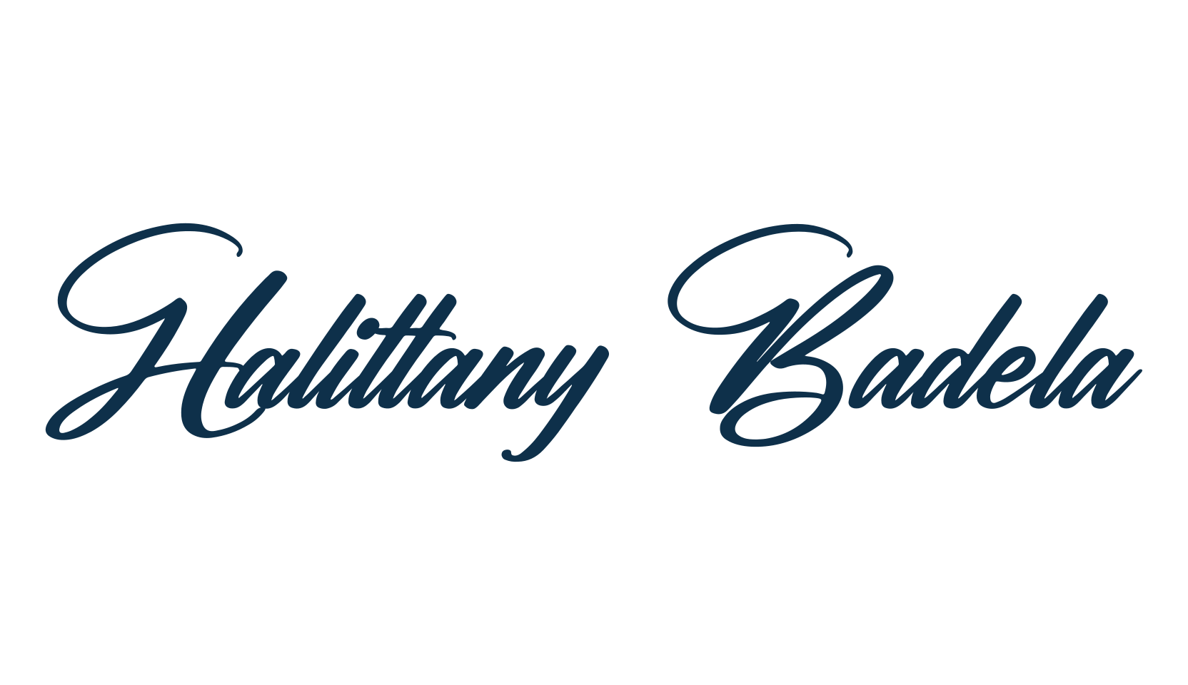 Halittany Badela, calligraphy font preview