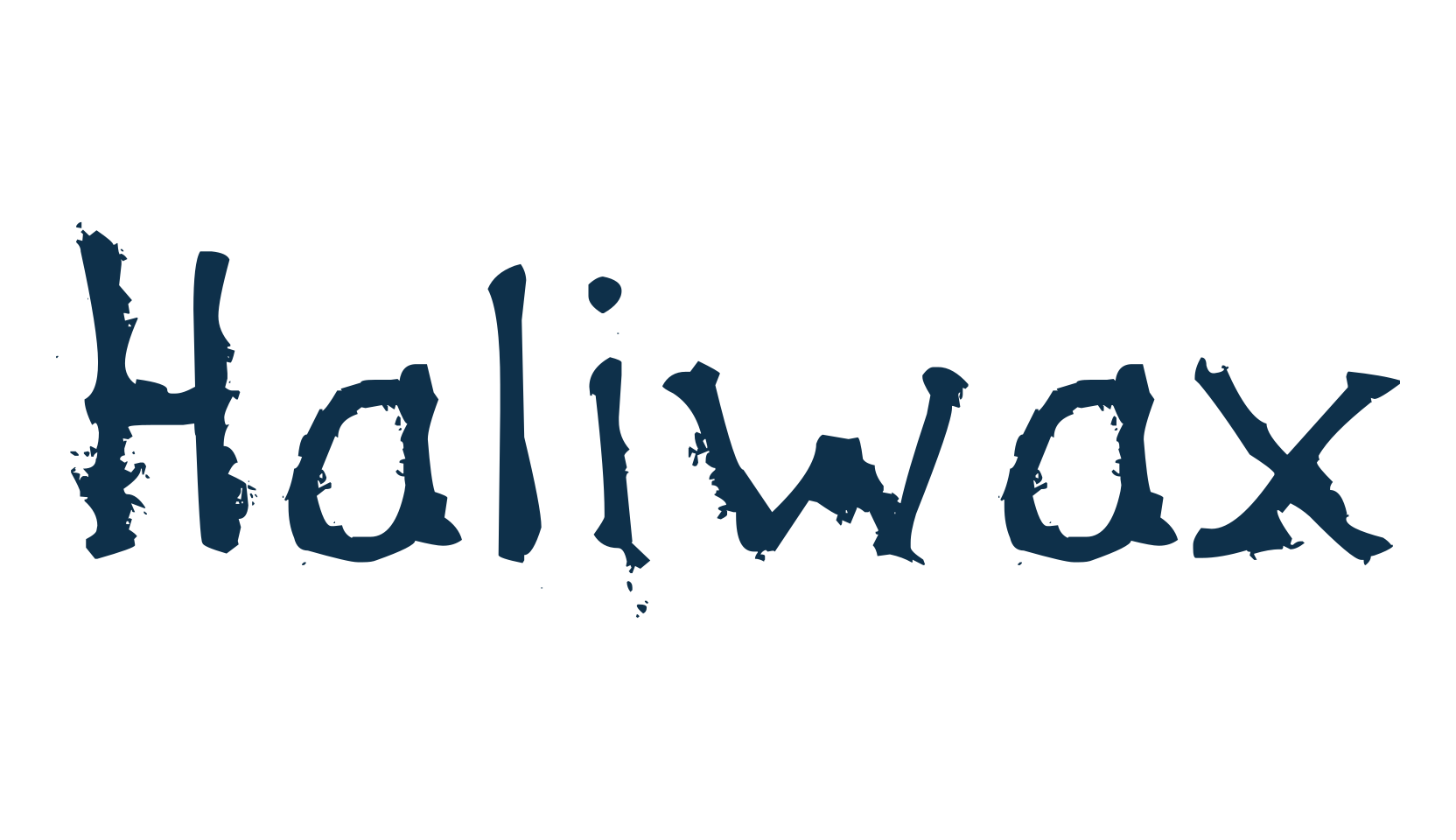 Haliwax, eroded font preview