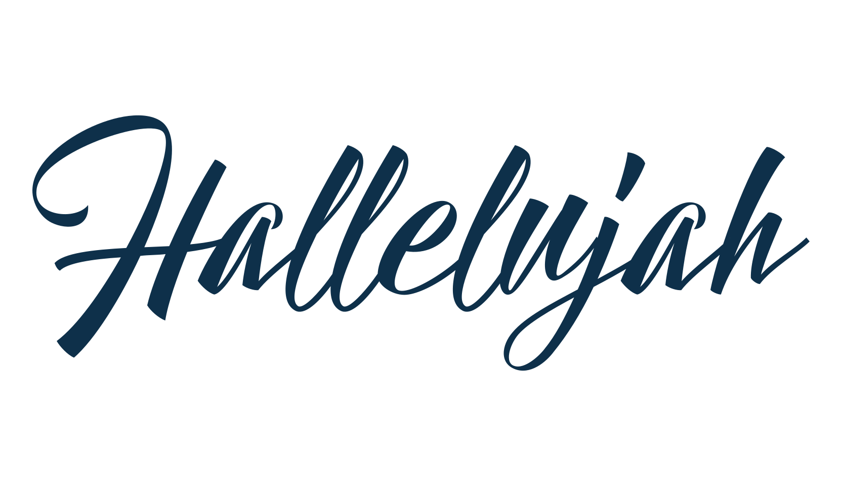Hallelujah, script calligraphy fancy decorative font preview