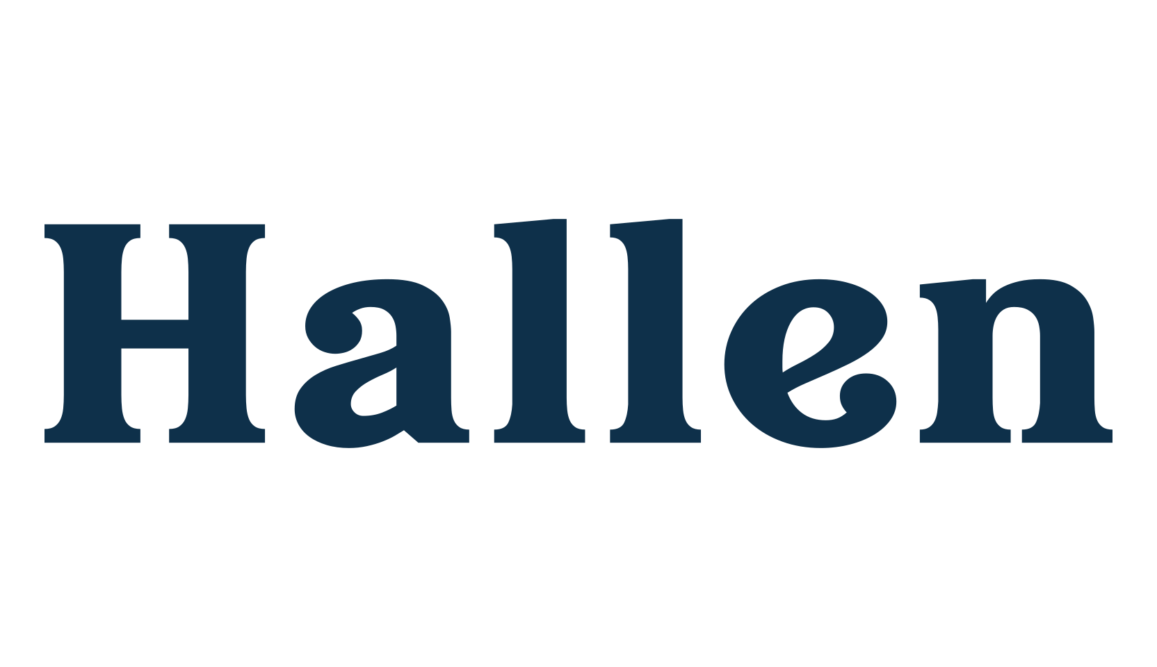 Hallen, serif font preview