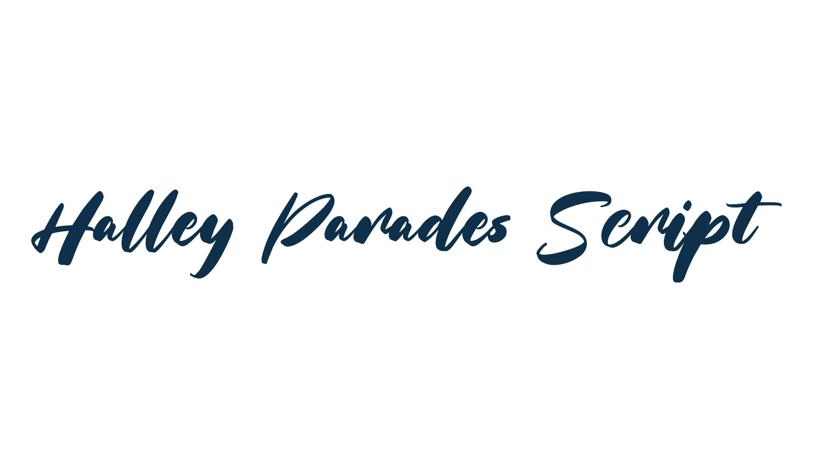 Halley Parades Script, script handwritten fancy decorative calligraphy font preview