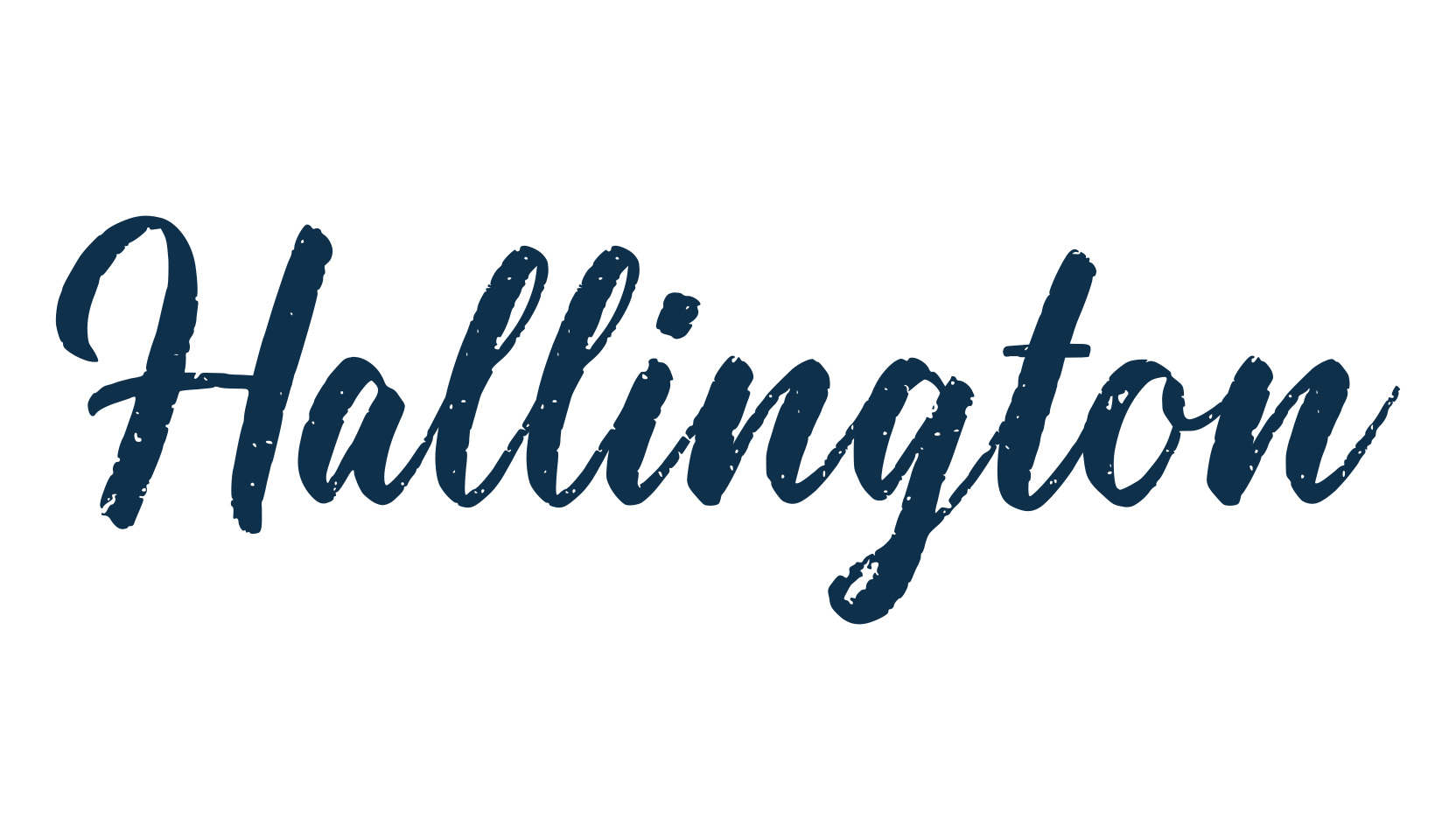 Hallington, brush font preview