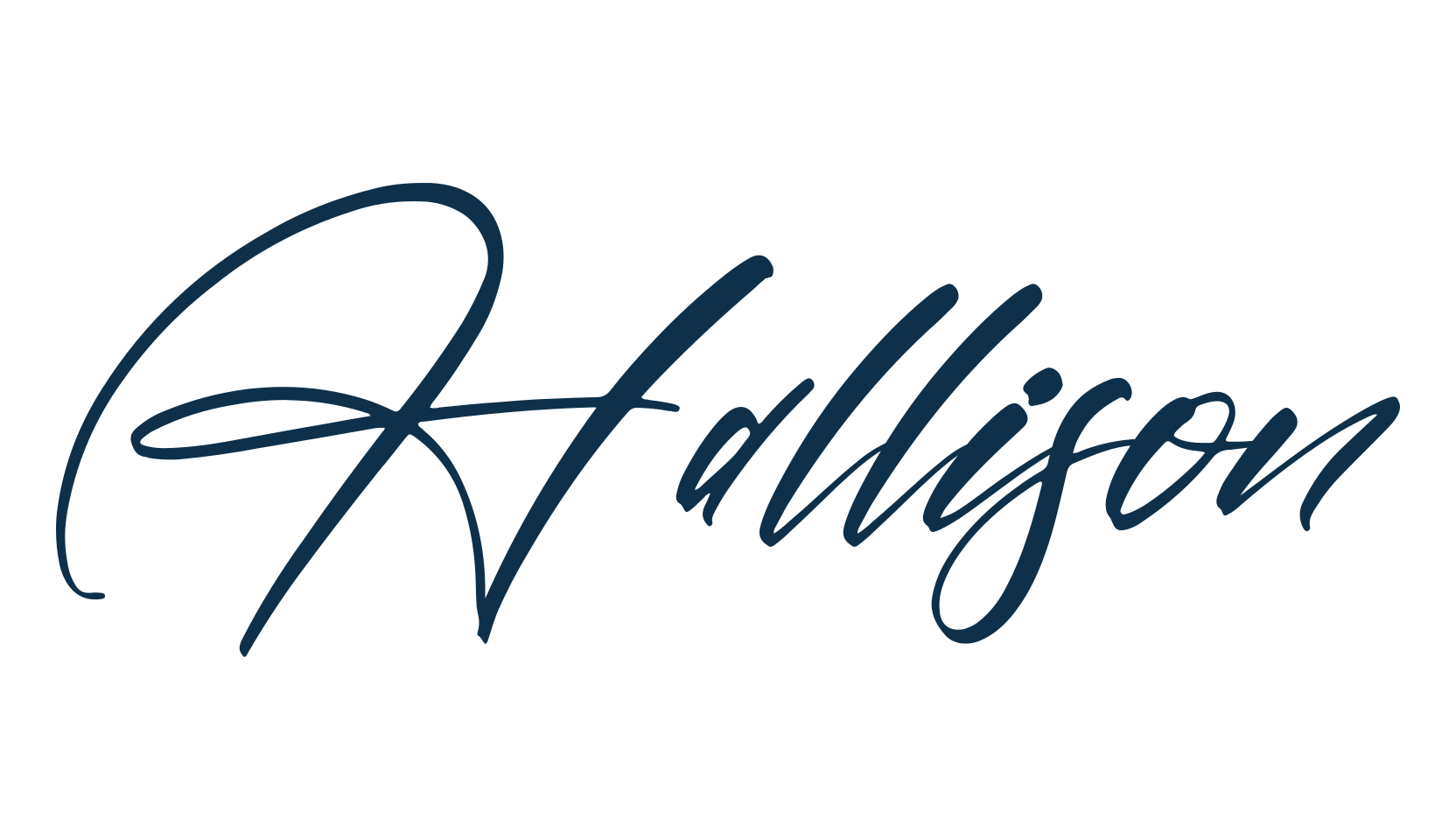 Hallison, handwriting font preview