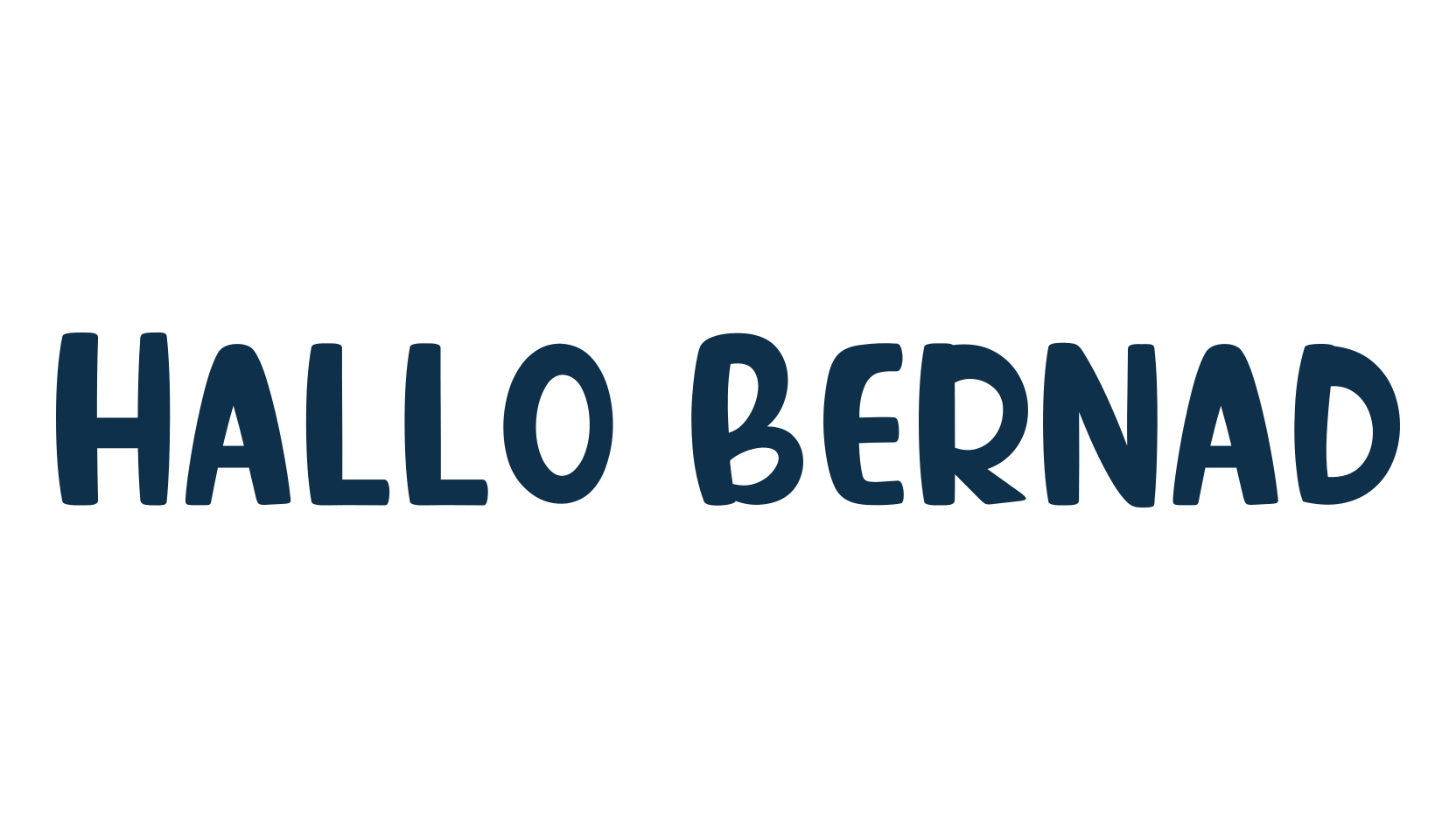 Hallo Bernad, fancy cartoon decorative font preview
