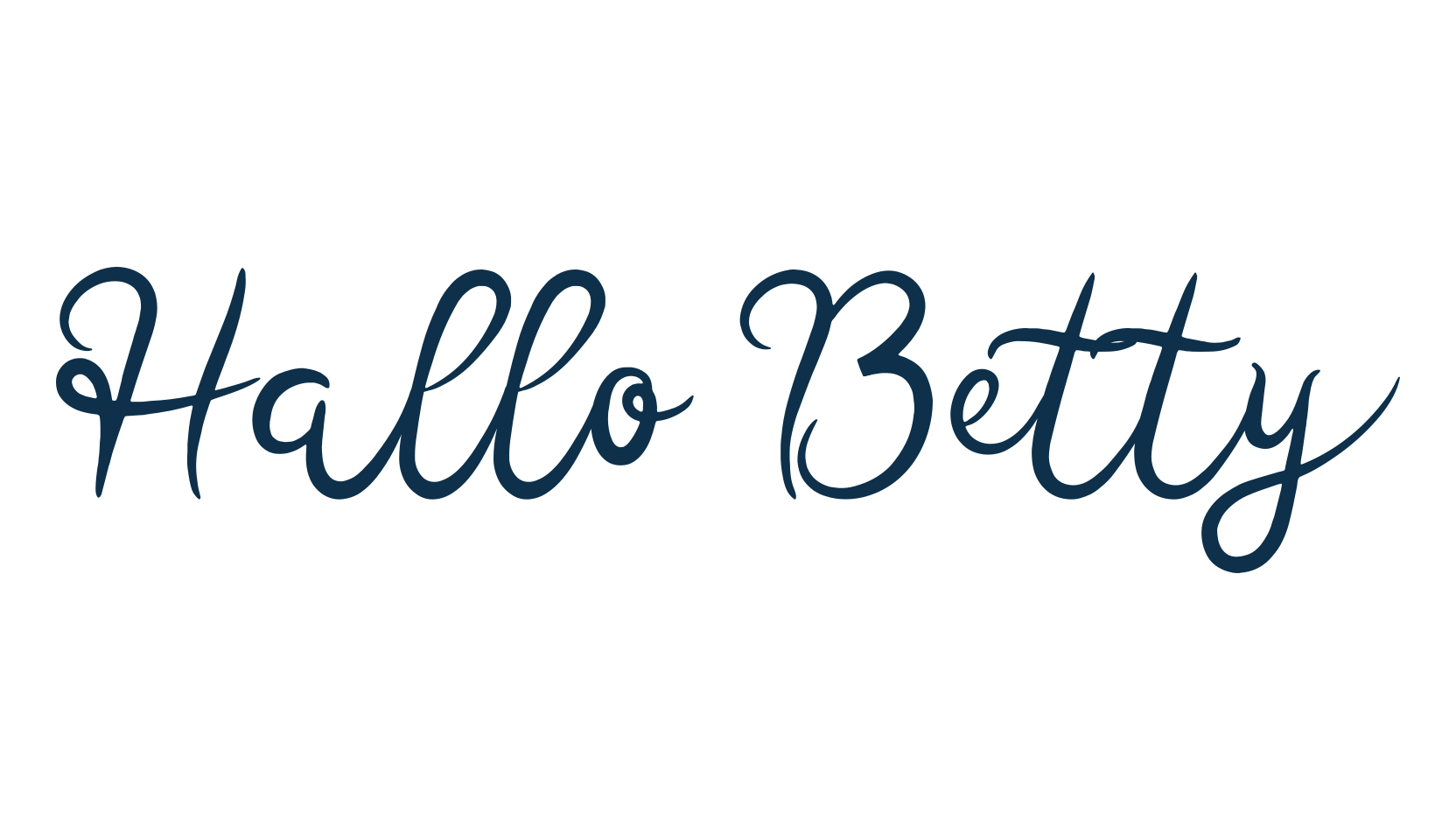 Hallo Betty, script calligraphy fancy decorative font preview