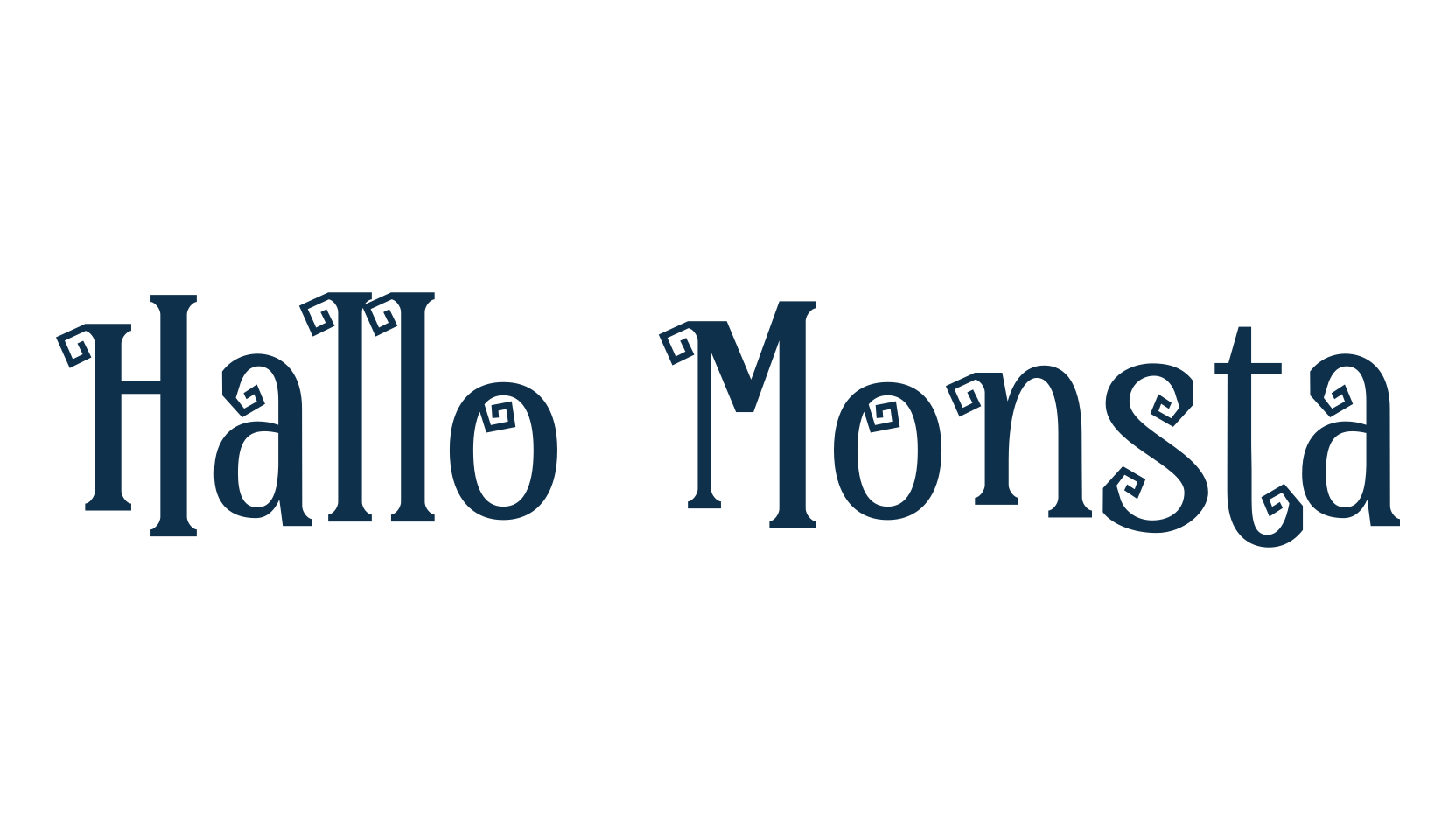Hallo Monsta, fancy decorative font preview