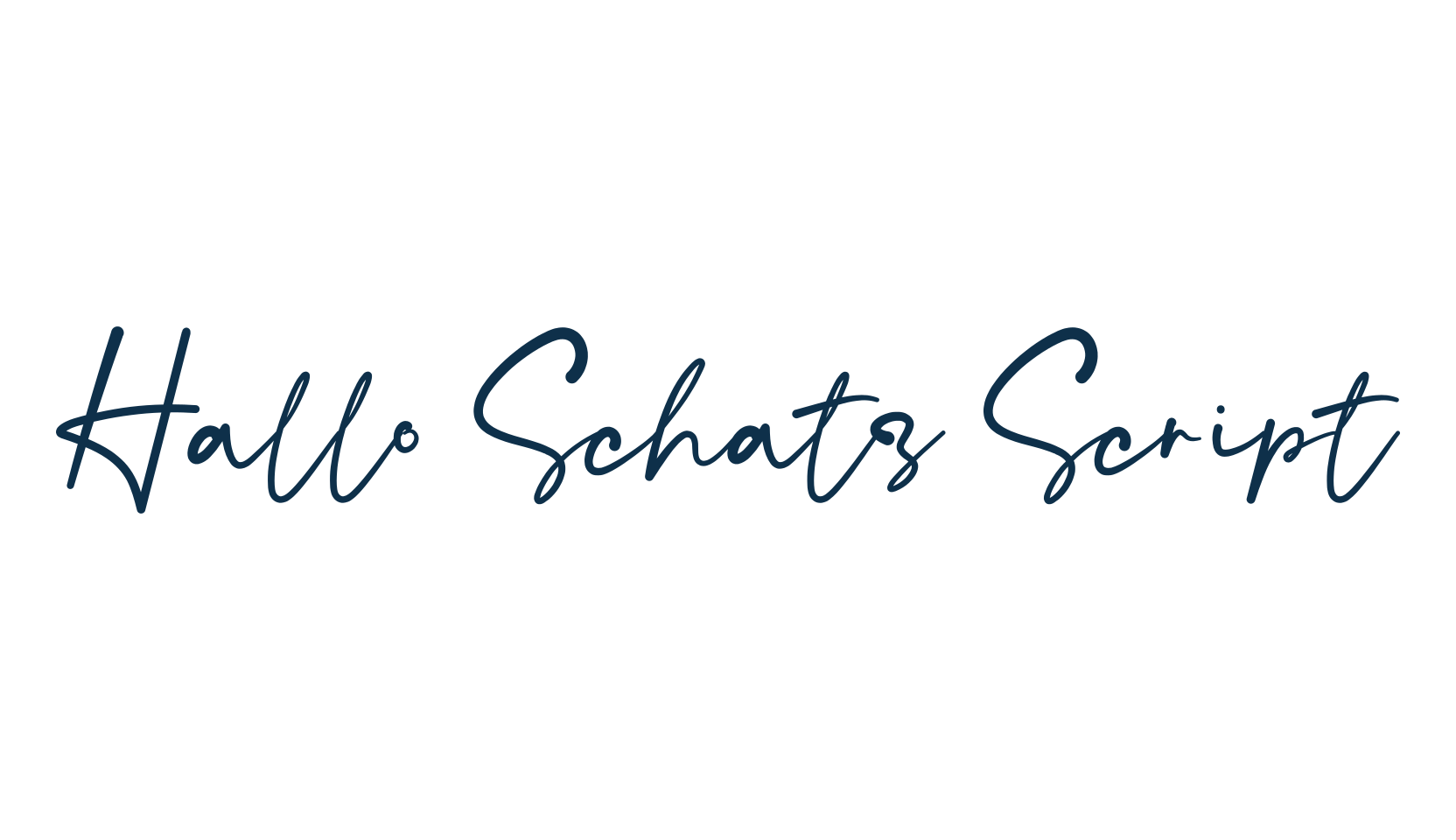 Hallo Schatz Script, handwriting font preview
