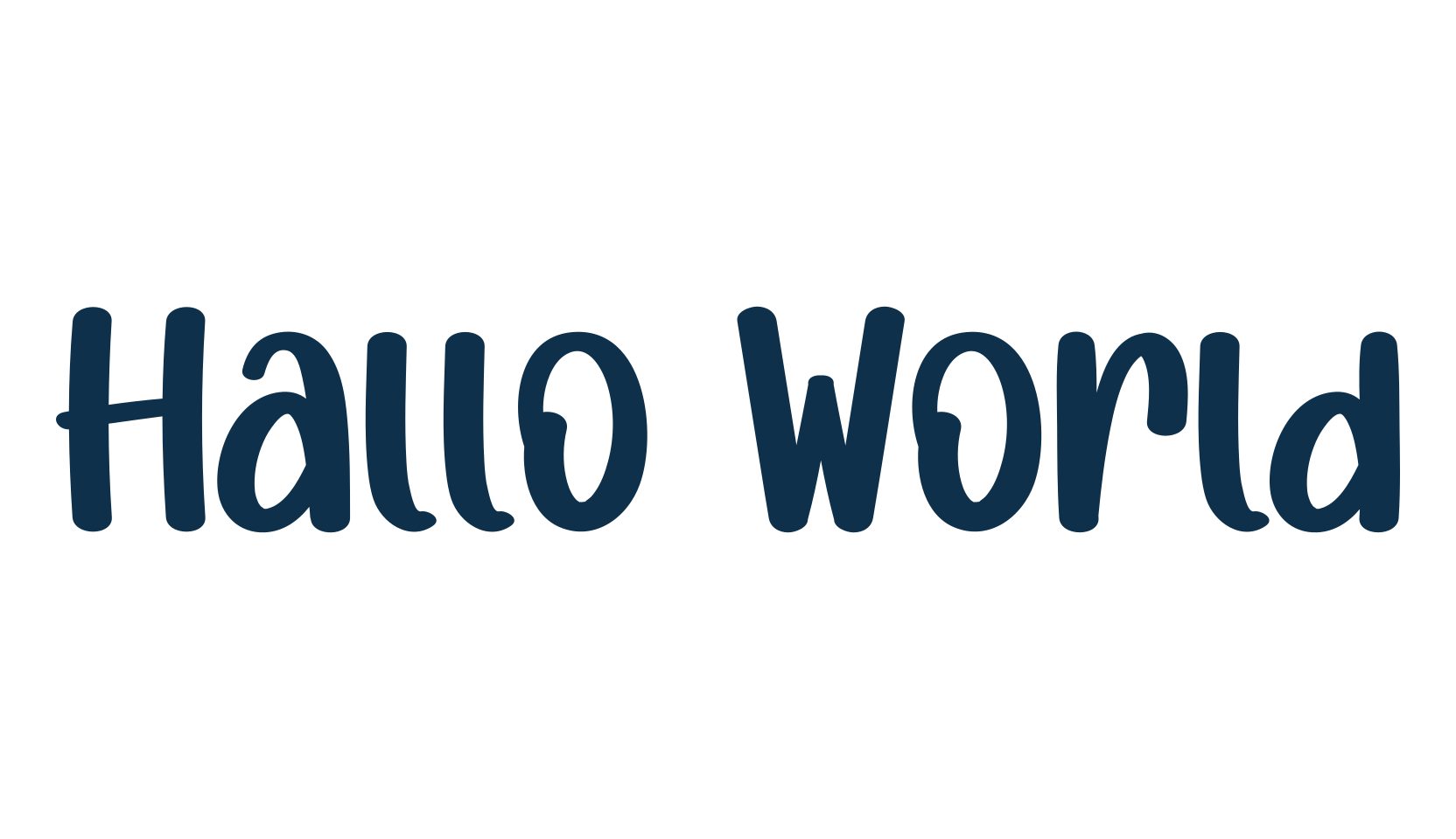 Hallo World, display market font preview