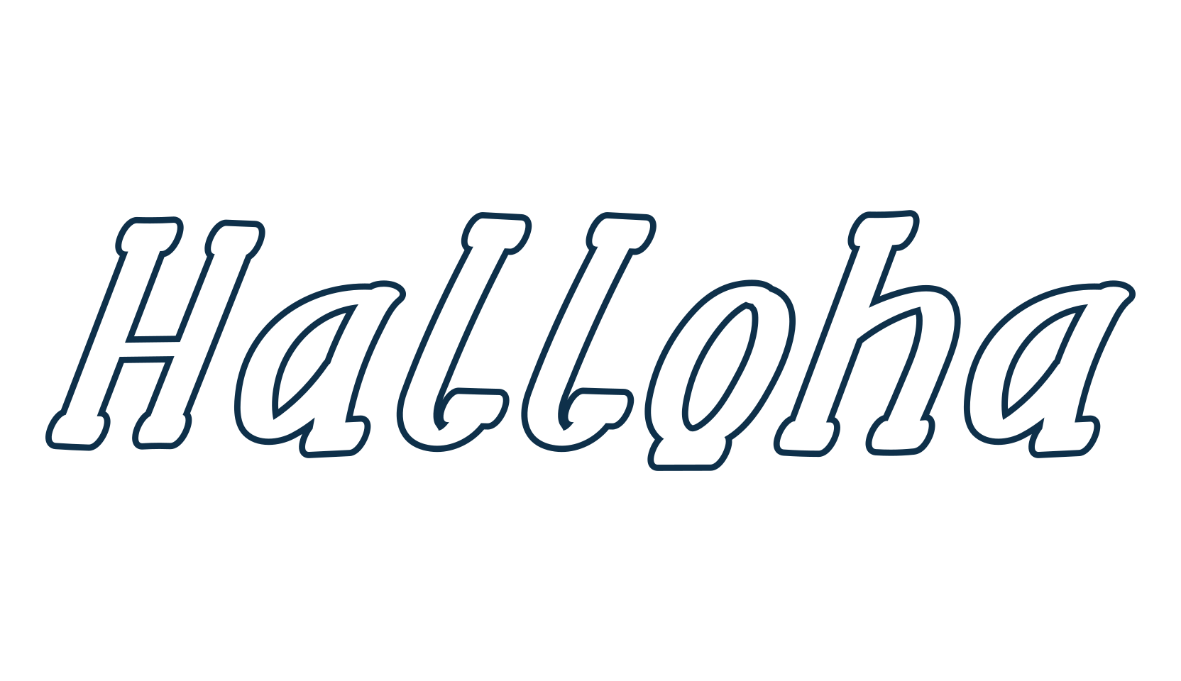 Halloha, fancy various decorative font preview