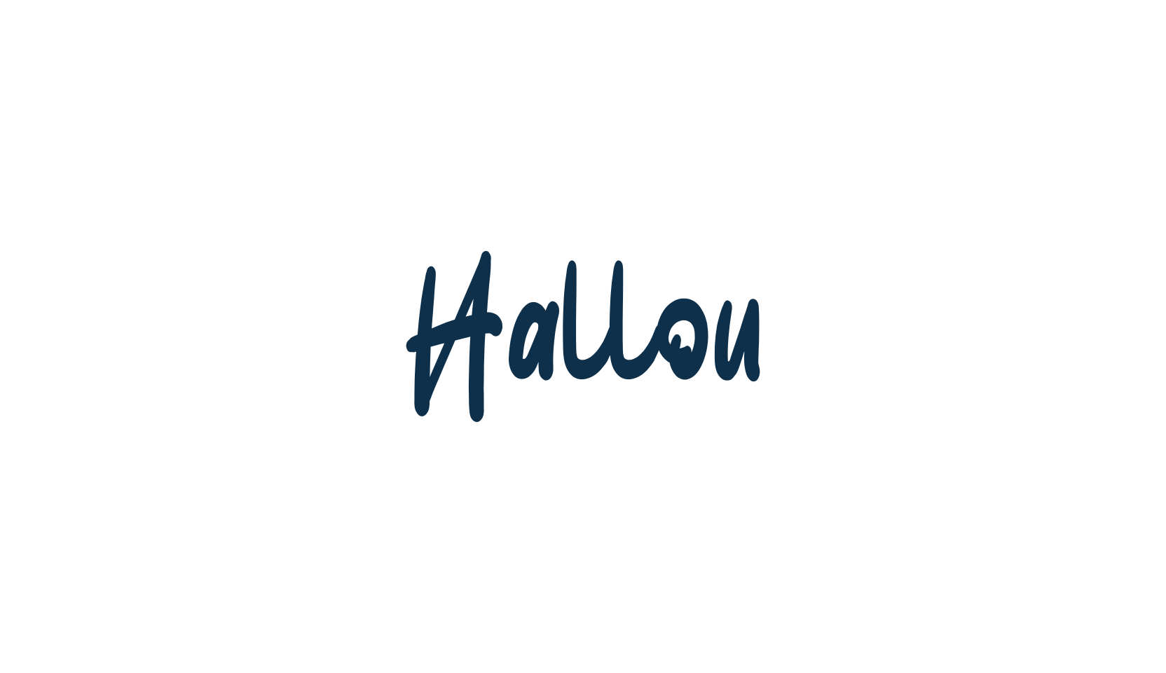 Hallou, handwriting font preview