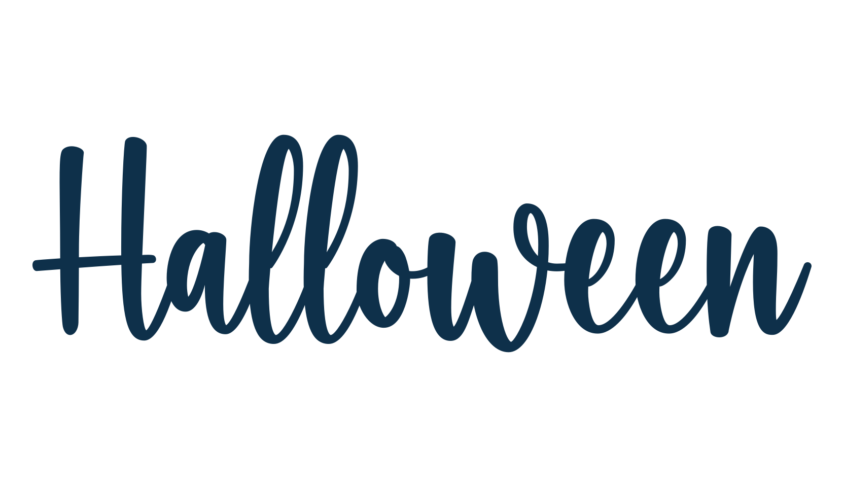 Halloween, handwriting font preview