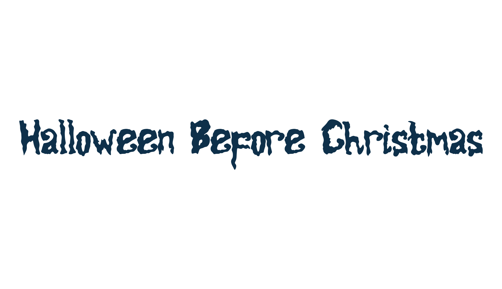 Halloween Before Christmas, fancy decorative font preview
