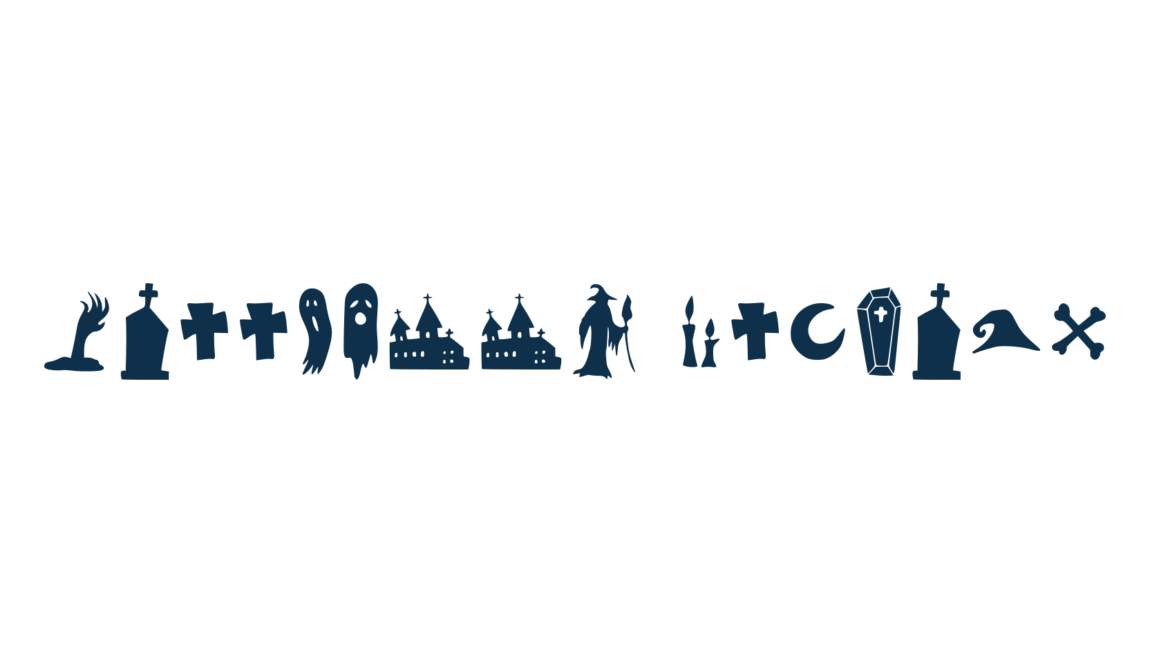 Halloween Clipart, display market font preview