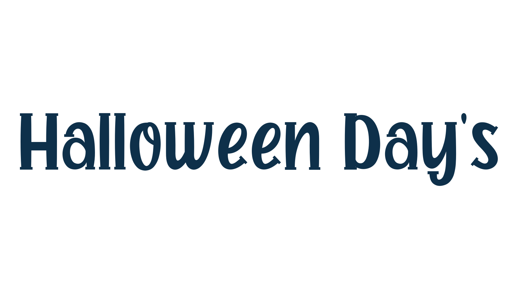 Halloween Day's, fancy decorative font preview