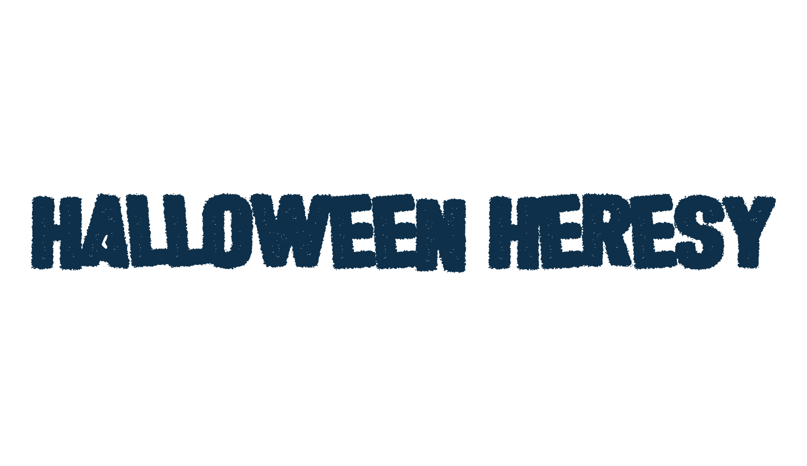 Halloween Heresy, fancy eroded decorative font preview