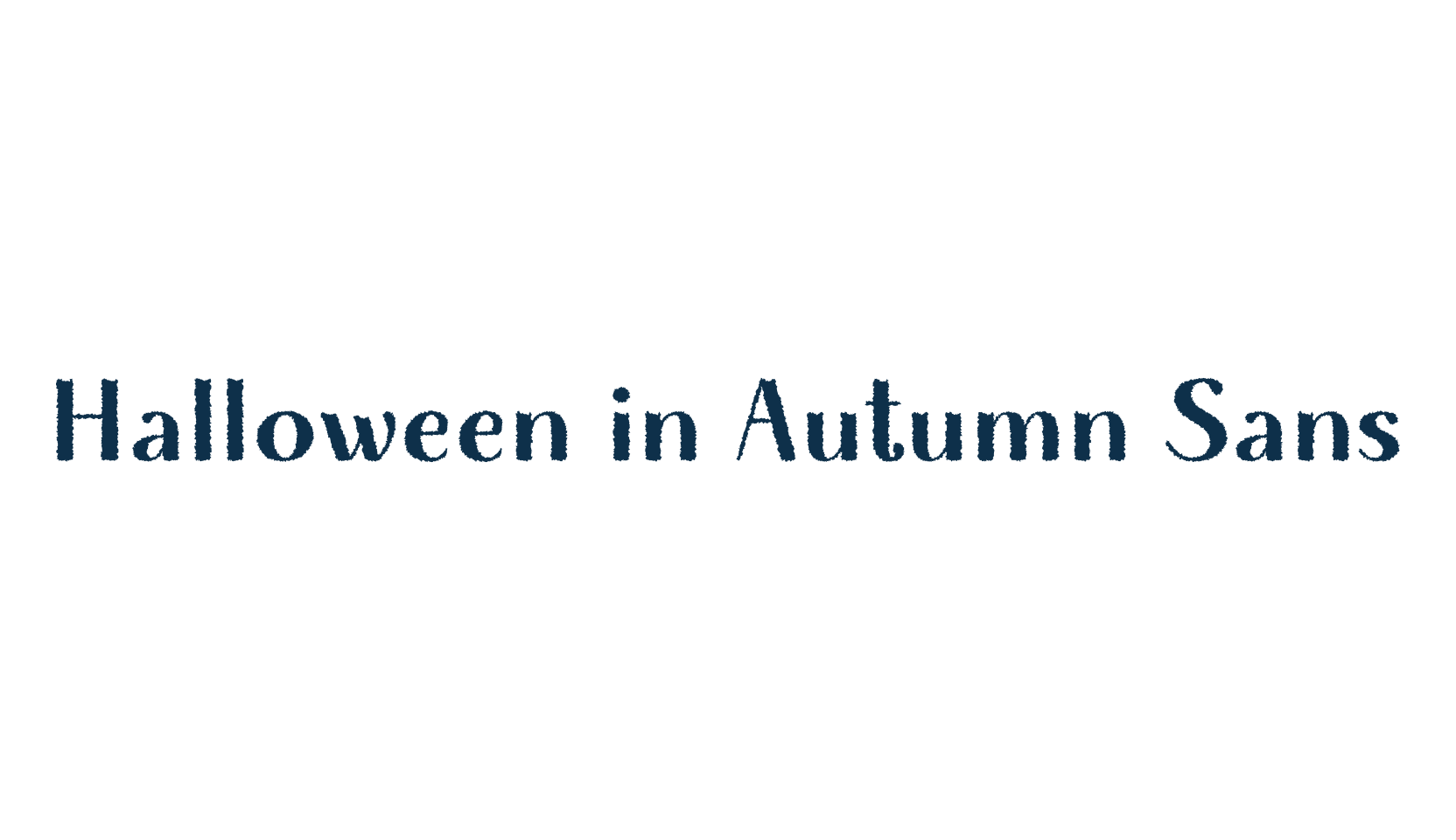 Halloween in Autumn Sans, fancy eroded decorative font preview
