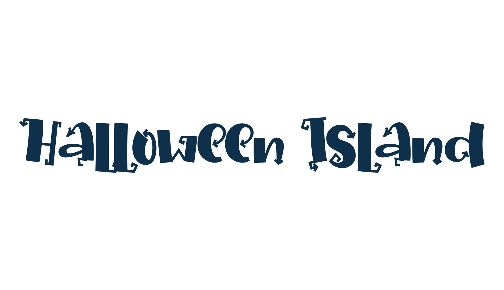 Halloween Island, fancy decorative font preview