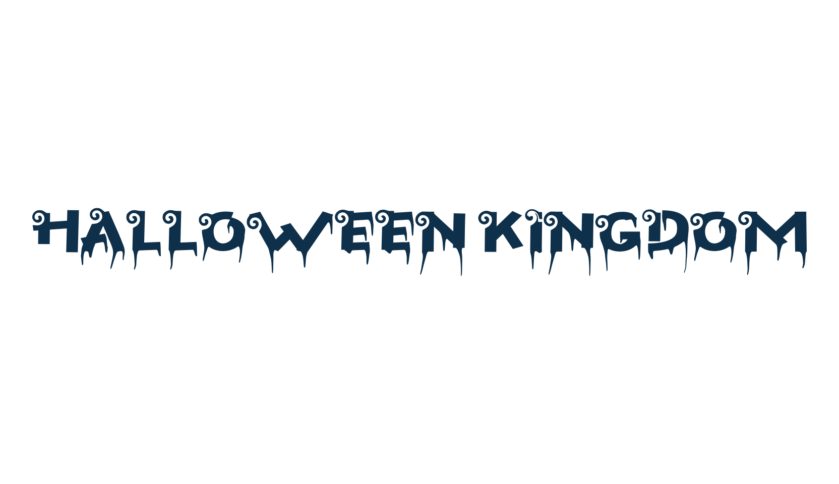 Halloween Kingdom, fancy decorative font preview