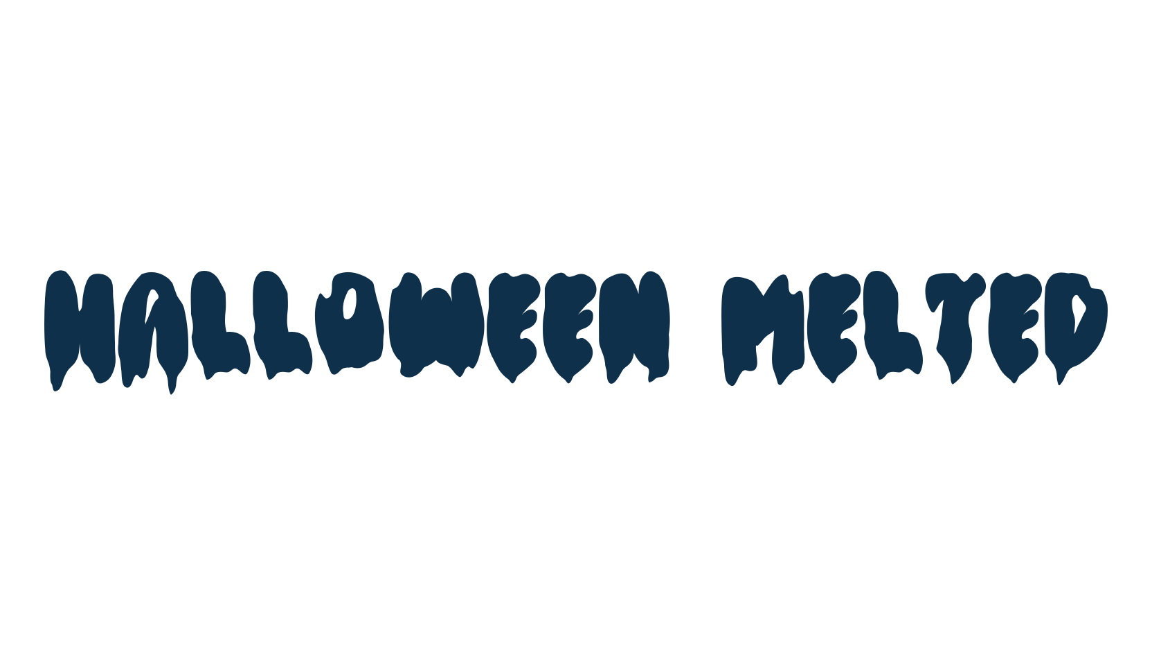 Halloween Melted, fancy decorative font preview
