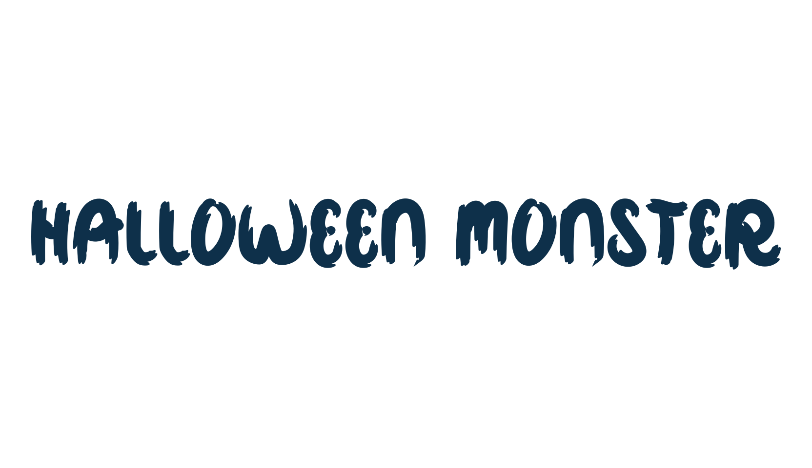 Halloween Monster, display market font preview